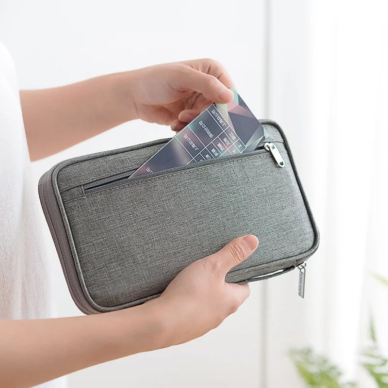 Travel Wallet Family Passport Holder Multi-pockets Waterproof Document Case Organizer Travel accessories Document Bag Cardholder
